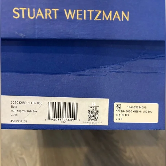 NIB Stuart Weitzman 5050 LUG-SOLE KNEE-HIGH BOOT Sz 7.5 - Picture 9 of 9